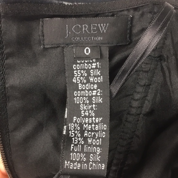 J.Crew Black Strapless Holiday Party Tinsel Dress - Picture 5 of 7